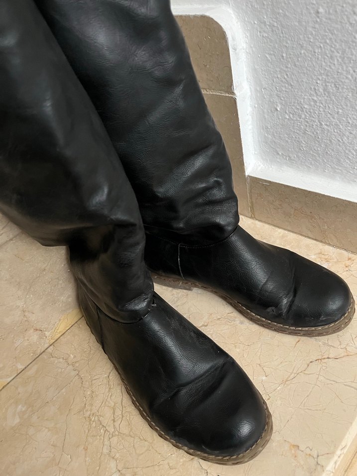 Bambi İçi Tüylü Siyah Çizme - Görsel 4