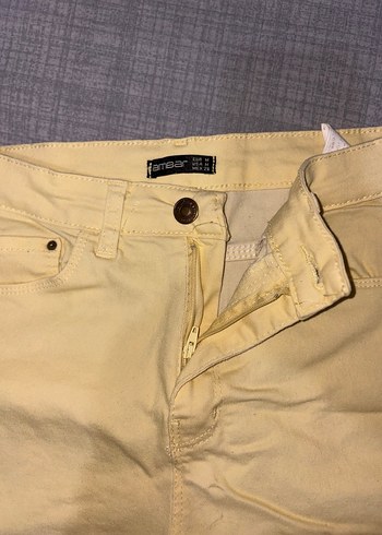 Sarı Kadın Mini Pamuk Şort - Görsel 2