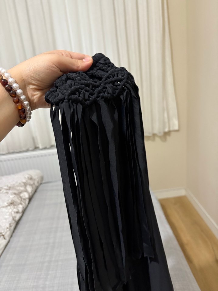 Siyah Fırfırlı Gotik Kadın Mayo - Görsel 2