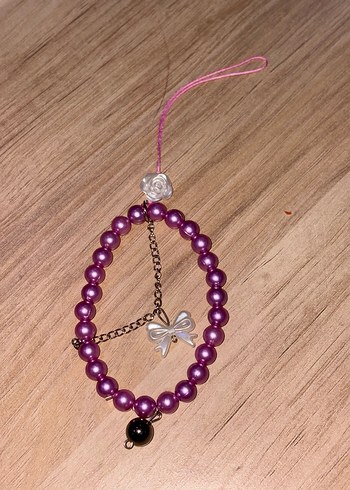 Mor Boncuklu Telefon  Charm - Görsel 8