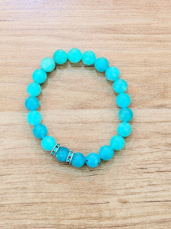 Doğal taş Aquamarin Taşı Bileklik - Görsel 2