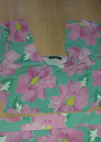 Çiçekli Crop -Etek Çok şık Takım - Görsel 5