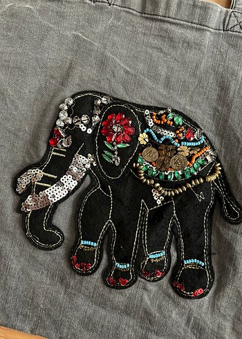 Bohem Y2K Denim Kadın Çanta - Görsel 2