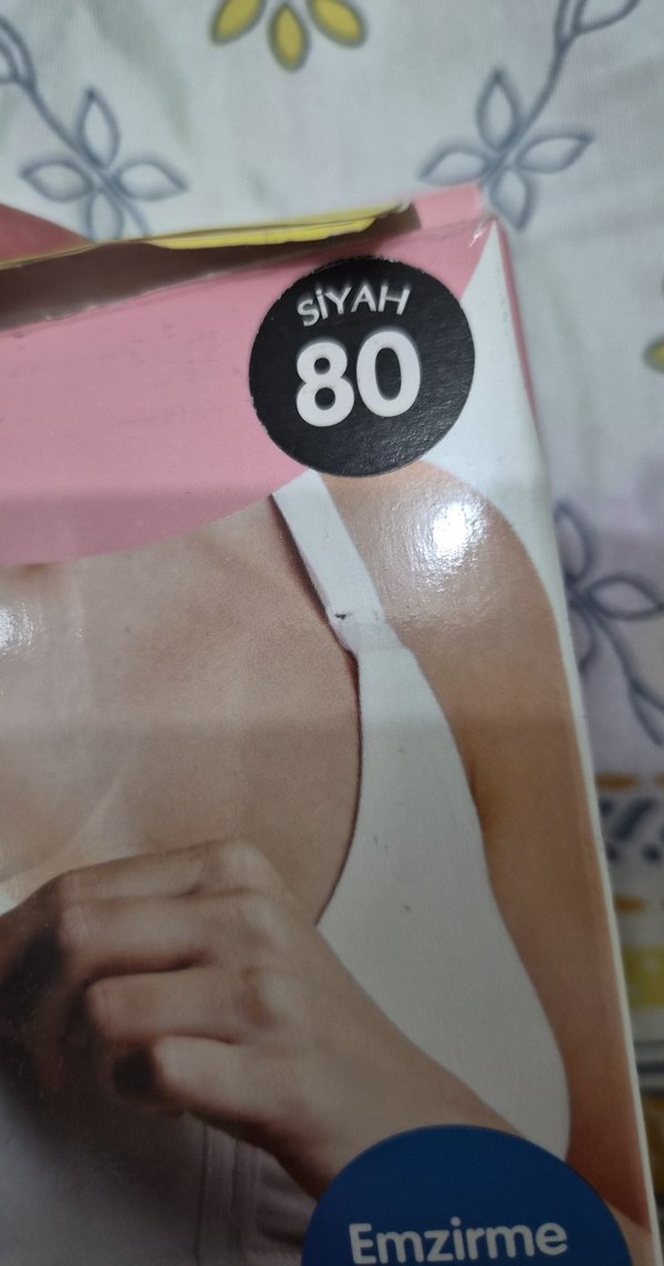 Beyaz Baskılı Emzirme Sütyeni Pamuklu - Görsel 4