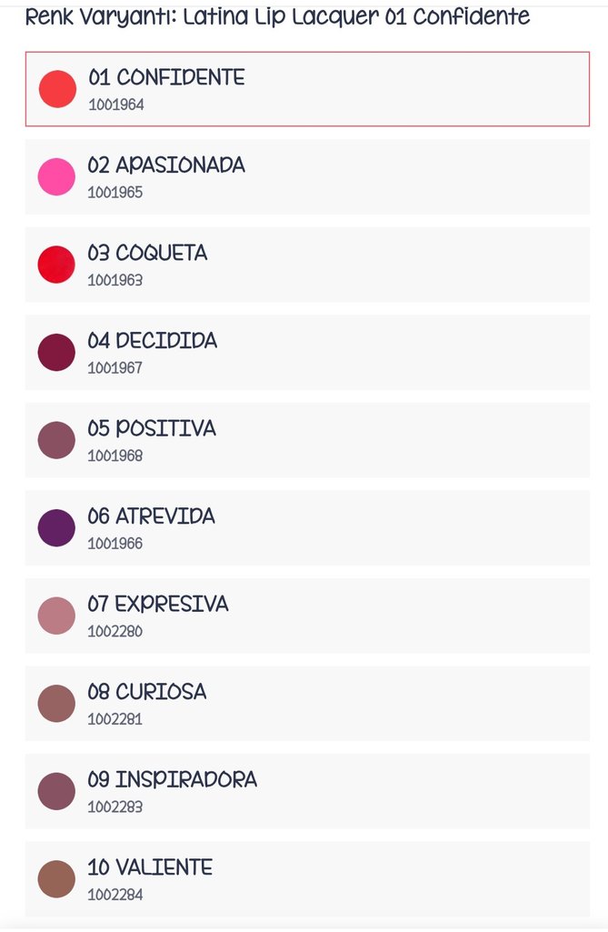 Farmasi Kırmızı Lip Lacquer 01 Confident - Görsel 2