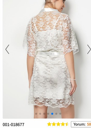 Miorre İnce Askılı Dantel Detaylı Saten Gecelik Sabahlık - Görsel 7