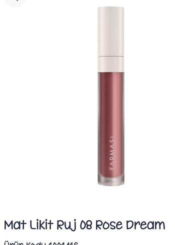  Beden Mat Likit Ruj 08 Rose Dream