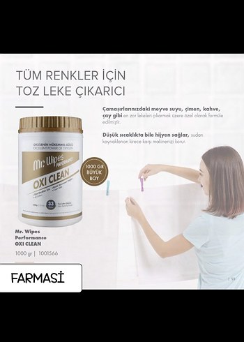 Farmasi Oxi Clean Toz Leke Çıkarıcı 1000 gr