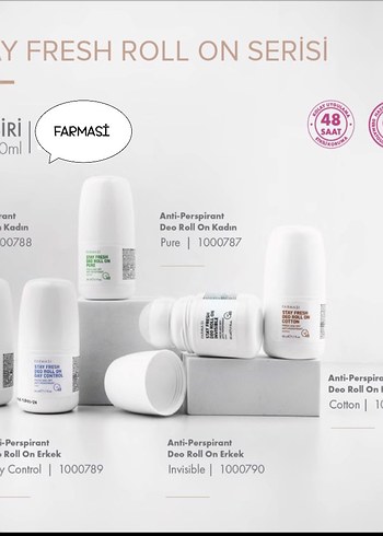 Farmasi Stay Fresh Deo Roll On Pure 50 ml - Görsel 5