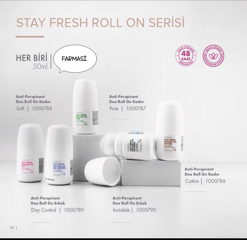 Farmasi Stay Fresh Deo Roll On Pure 50 ml - Görsel 5