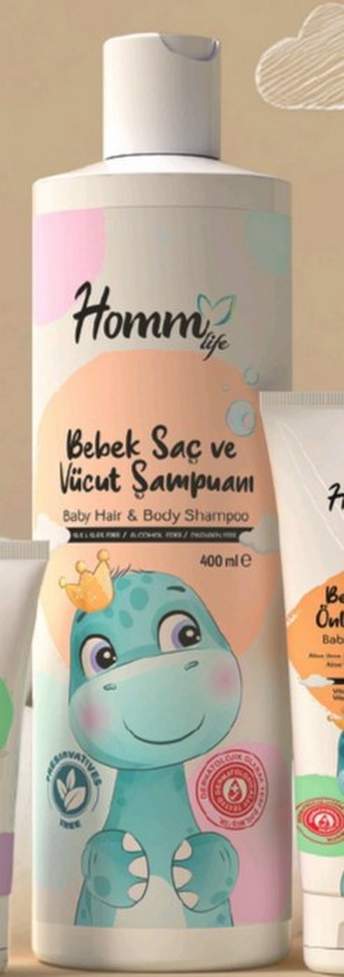 HOMM LIFE BEBEK SAÇ VE VÜCUT ŞAMPUANI 400 ML - Görsel 3