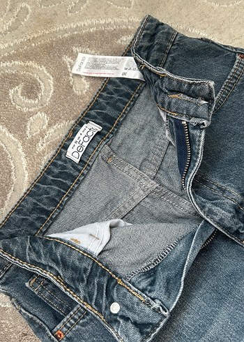s Beden Mavi Kot Regular Fit Midi Kadın Denim Pantolon