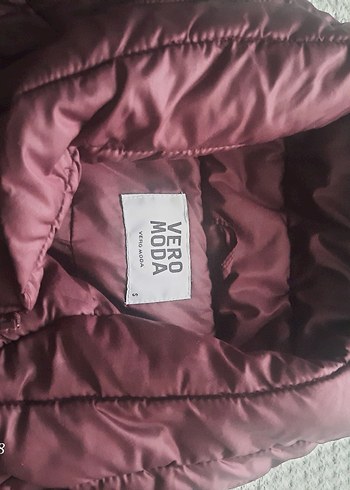 Bordo Kadın Kapitone Kısa Kaban - Görsel 3