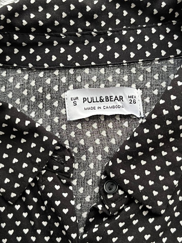 Siyah Puantiyeli Uzun Kollu Kadın Gömlek - Görsel 2