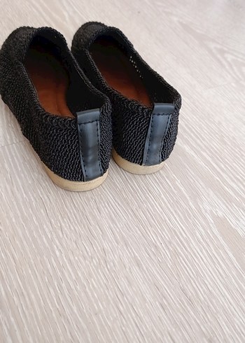 Siyah Örgü Kadın Espadril Topuklu - Görsel 3