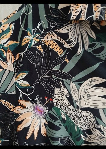 Bohem Desenli Kısa Kollu tulum - Görsel 2