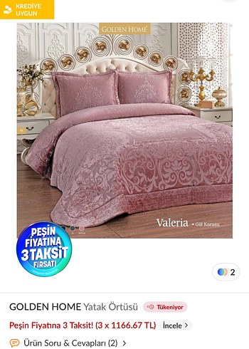 Taç Çift kişilik yatak örtüsü