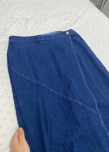 Zara Mavi Kot Midi Etek