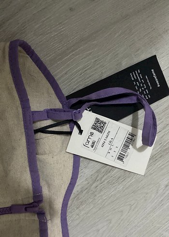 s Beden Mor Detaylı Gri Kadın Bralet
