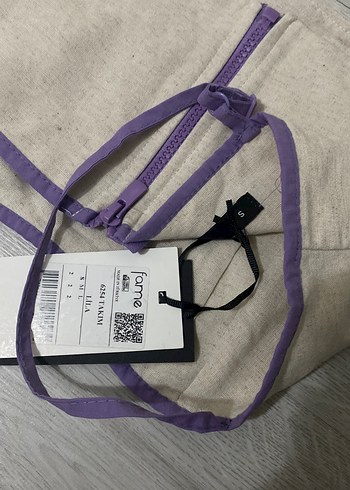 s Beden mor Renk Mor Detaylı Gri Kadın Bralet