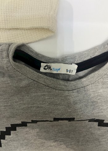 Gri Uzun Kollu Baskılı Erkek Tişört - Görsel 5