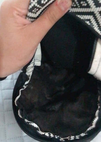 Diğer Bohem Beyaz Gri Fermuarlı Kadın Sırt Çantası