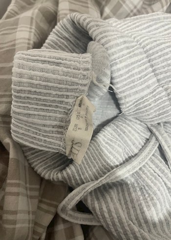 Gri Keten Pilili Kadın Pantolon Eşofman - Görsel 3