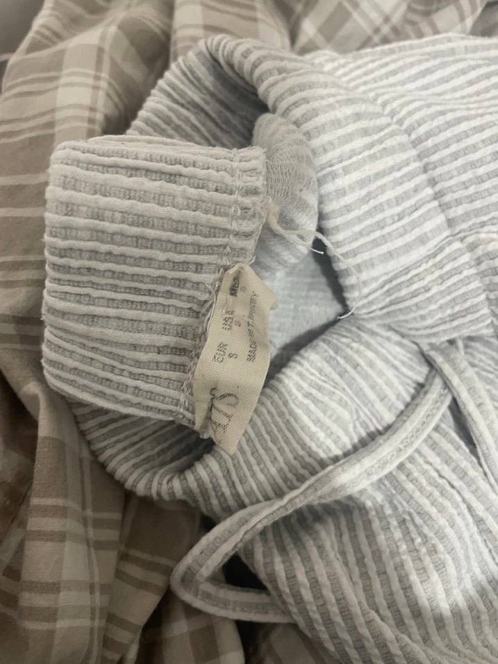 Gri Keten Pilili Kadın Pantolon Eşofman - Görsel 3