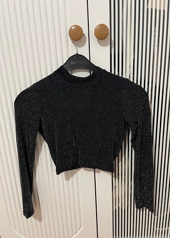 Siyah Simli Kadın Kumaş Pantolon Takım - Görsel 2