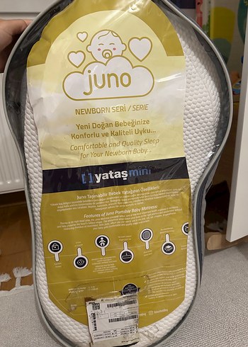 Yeni Doğan Bebek Yatağı Juno Gold Desenli