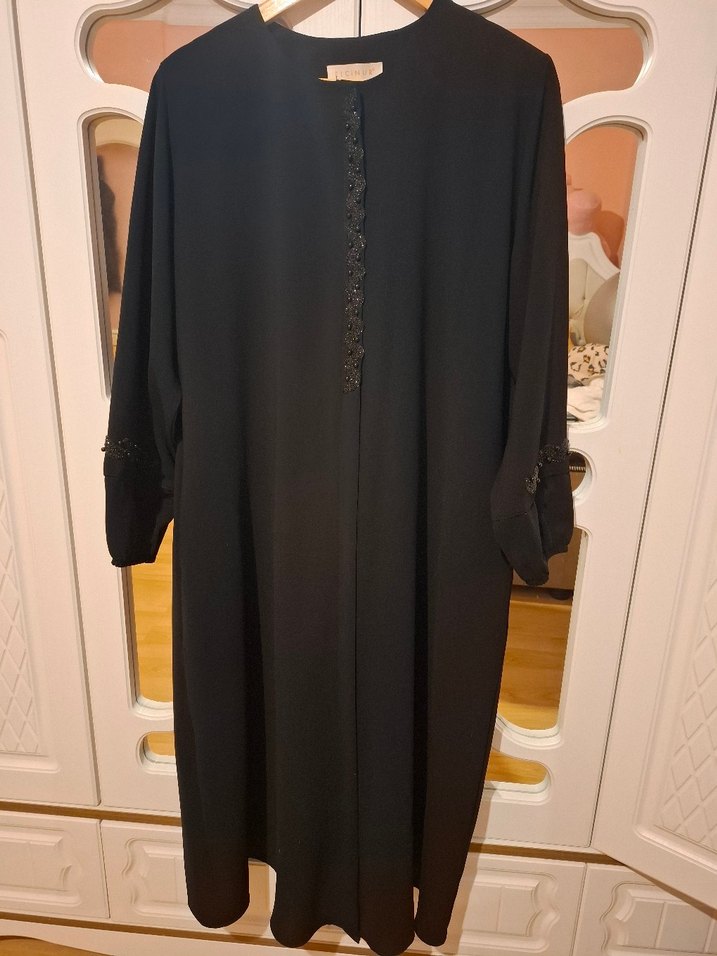 Uzun Kollu Siyah Gotik Kadın ferece - Görsel 2