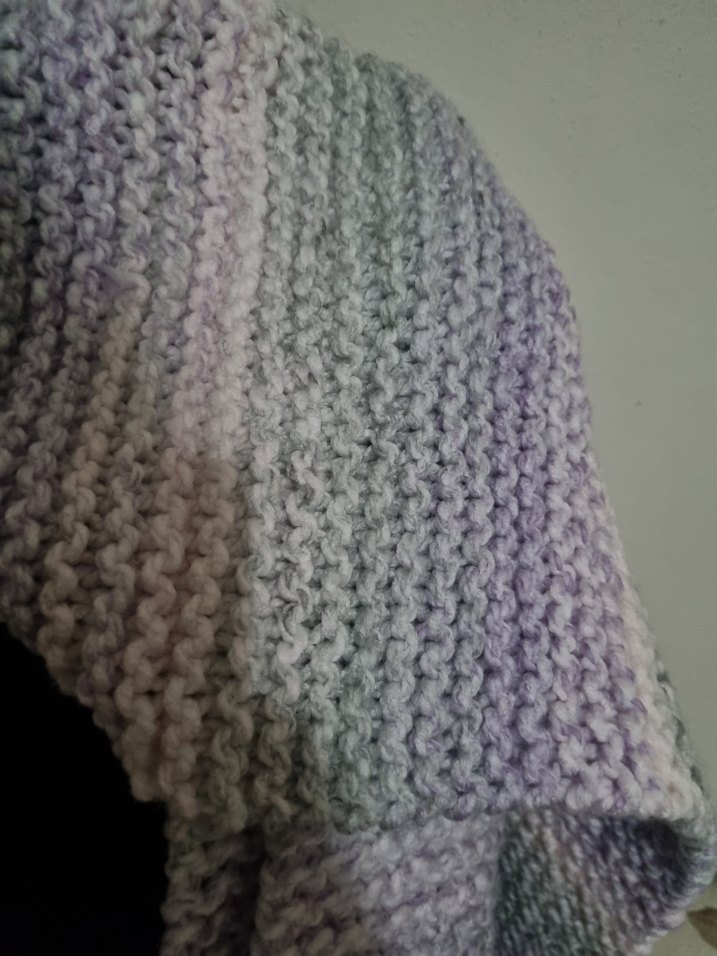 Gri Örgü Bohem Kadın Şal - Görsel 2