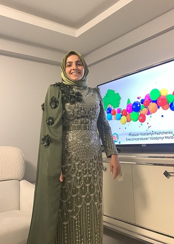 Abiye Nakışlı, Drapeli, Kolsuz Uzun Elbise
