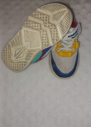 27 Beden Renkli Erkek Çocuk Spor Ayakkabı Velcro
