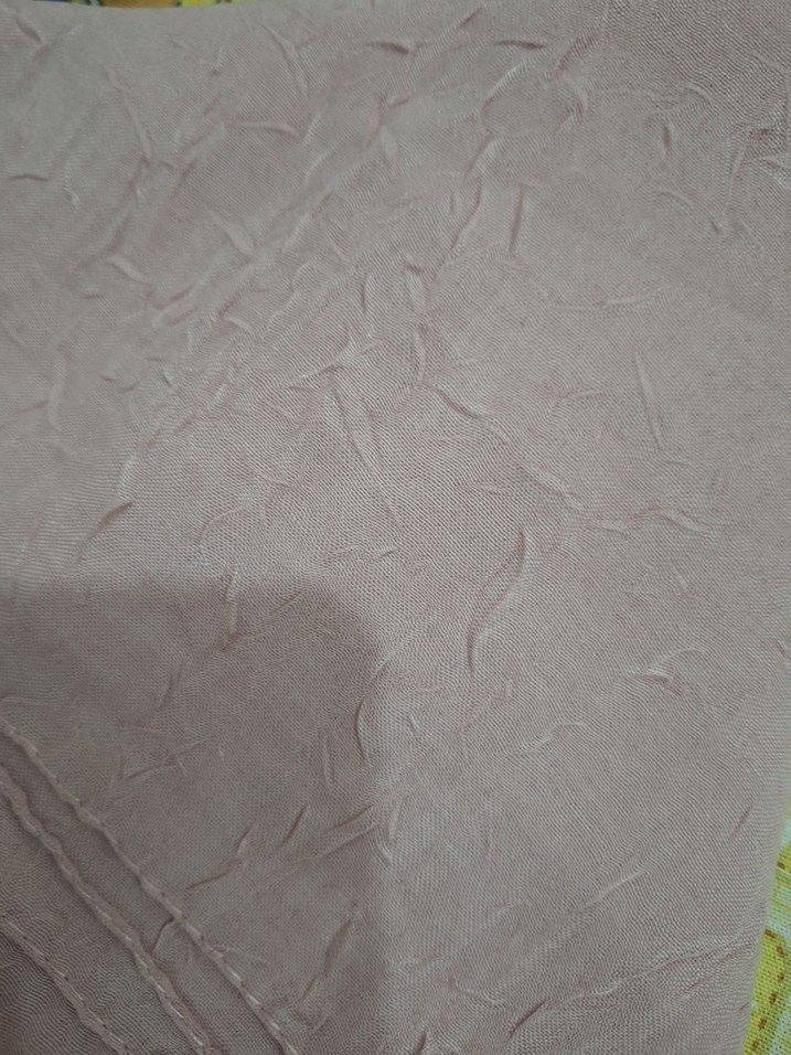 Lila Kadın Keten Pilili Şal - Görsel 3