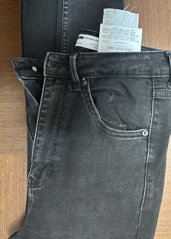 36 Beden Gri Kadın Kot Pantolon, Normal Boy,