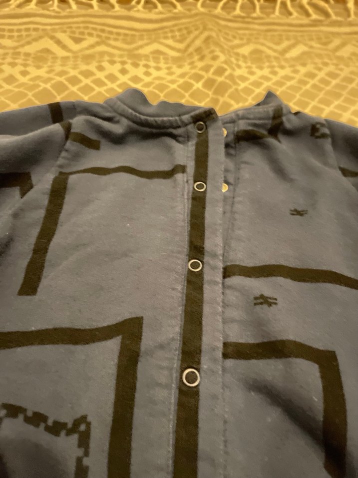 Uzun Kollu Mavi Bebek body - Görsel 3