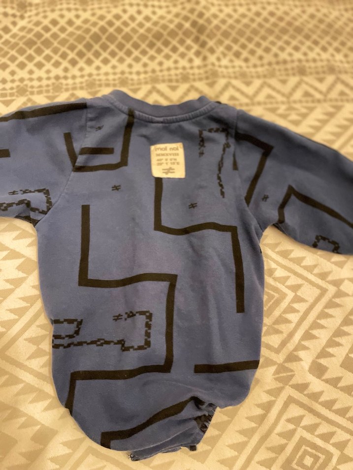 Uzun Kollu Mavi Bebek body - Görsel 2