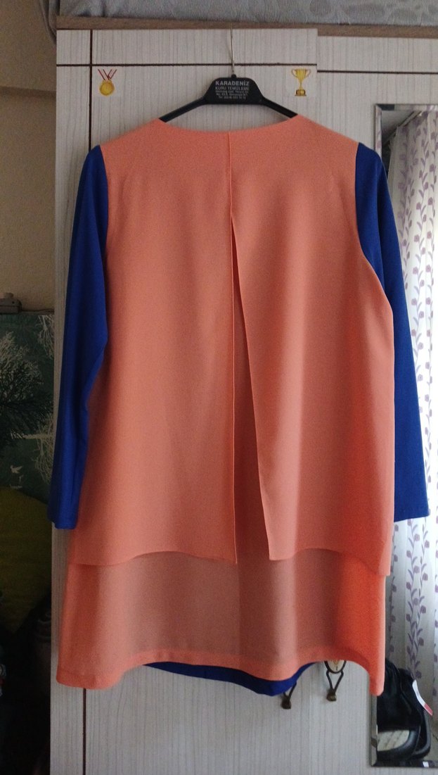 Mavi ve Somon Renkli tunik - Görsel 2