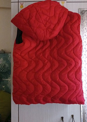 Düğmeli Kırmızı Kadın Yelek - Görsel 2