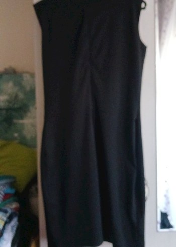 Siyah Zincir Detaylı Midi Kadın Elbise - Görsel 2