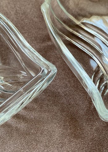 Vintage Kalp Şekilli Cam Tabak - Görsel 4