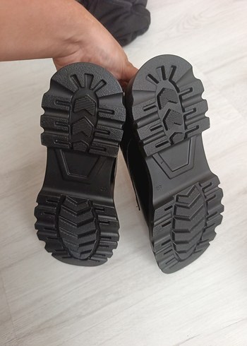 Siyah Platform Topuklu Kadın Oxford Ayakkabı - Görsel 3