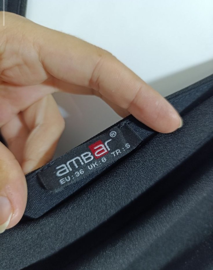 Siyah V Yaka 36 beden elbise - Görsel 2