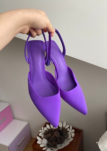 Mor Stiletto Topuklu Kadın Ayakkabı