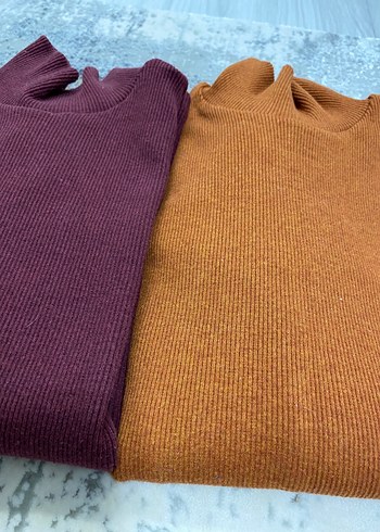 Kadın Uzun Kollu Boğazlı Triko Kazak - Görsel 4