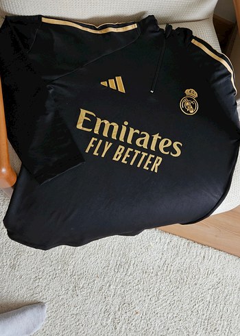 Siyah Altın Renkli Real Madrid Formalı Sweatshirt - Görsel 4