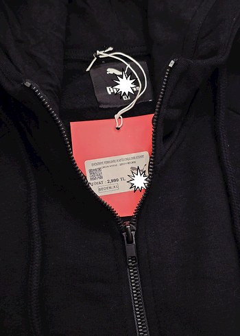 Erkek Siyah Spor Sweatshirt - Görsel 5