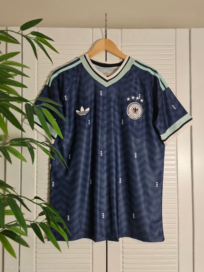 Lacivert V Yaka Kısa Kollu Spor Tişört - Görsel 5