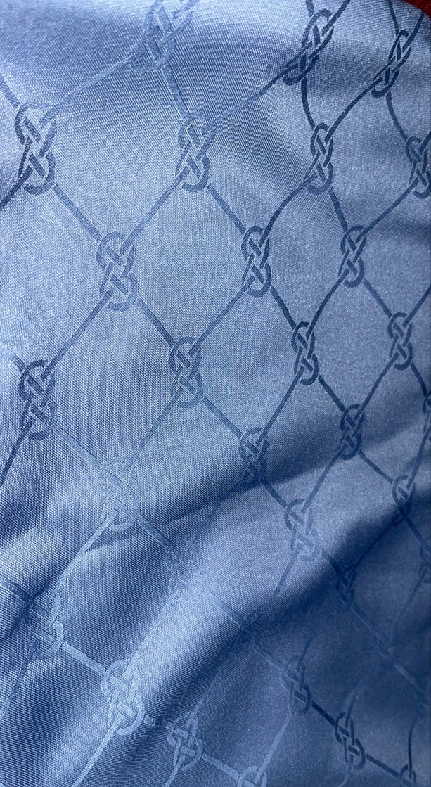 Zincir Detaylı jakar Lacivert Kadın Şal - Görsel 2